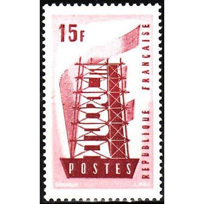 n°1076 15F. Europa 1956