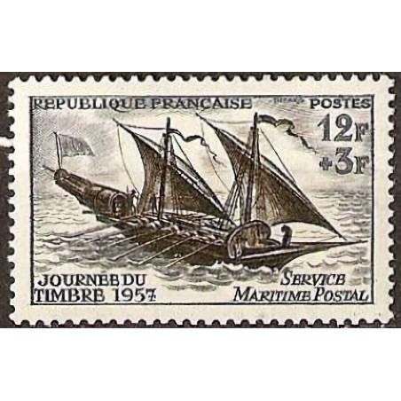 n°1093 12F+3F. Journée du timbre 1957