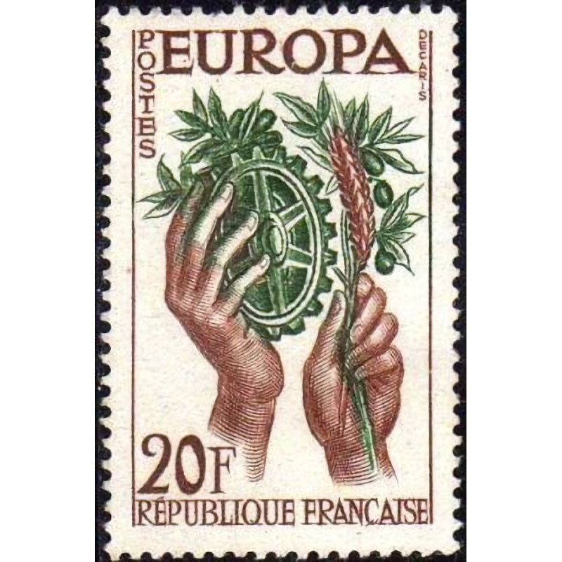 n°1122 20F. Europa 1957