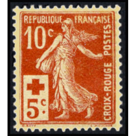 N° 144 10c.+5c. Semeuse camée avec surtaxe