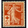 N° 144 10c.+5c. Semeuse camée avec surtaxe