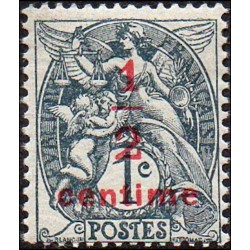 n° 157 1/2c. sur 1c. Type Blanc
