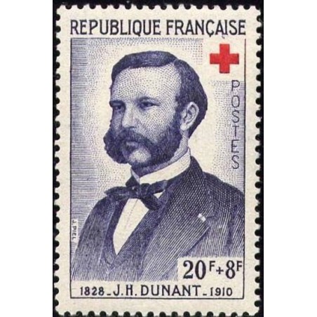 n°1188 20F.+8F. Croix rouge 1958
