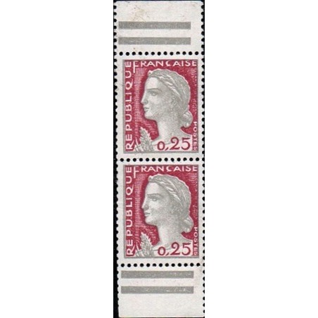 n°1263 0F25 Marianne de Decaris paire de carnet