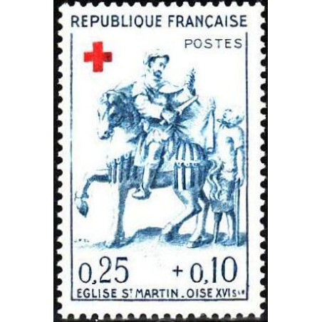 n°1279 0F25+0F10 Croix rouge 1960