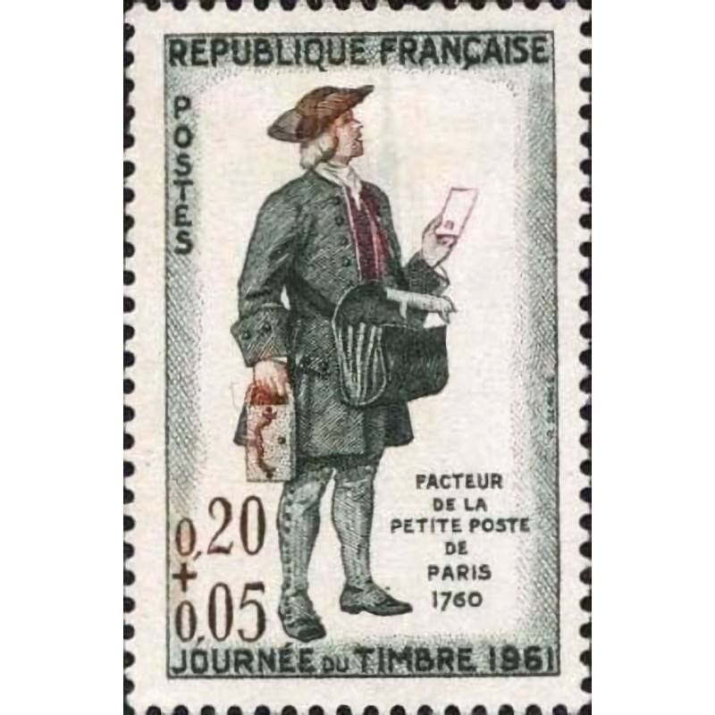 n°1285 0F20+0F05 Journée du timbre 1961