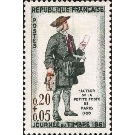 n°1285 0F20+0F05 Journée du timbre 1961
