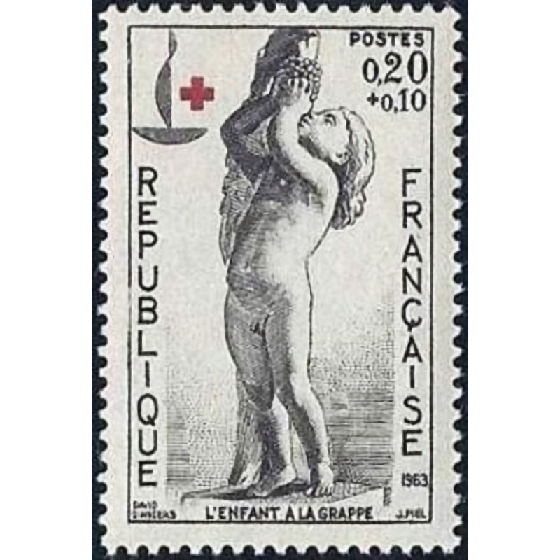 n°1400 0F20+0F10 Croix rouge 1963