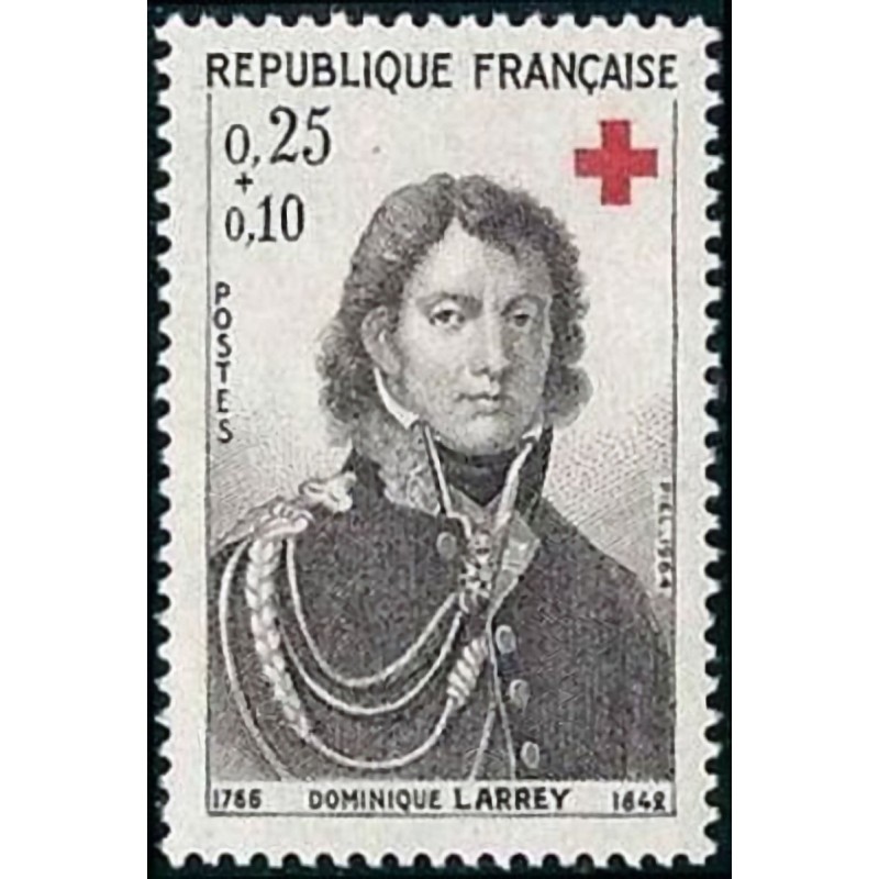 n°1434 0F25+0F10 Croix rouge 1964