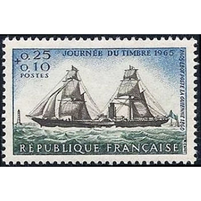 n°1446 0F25+0F05 Journée du timbre 1965