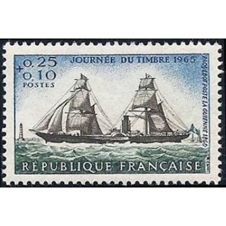 n°1446 0F25+0F05 Journée du timbre 1965