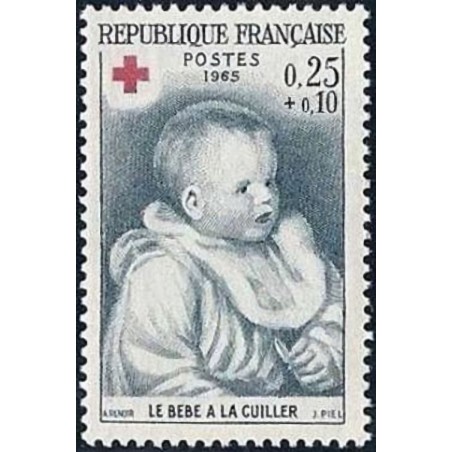 n°1466 0F25+0F10 Croix rouge 1965