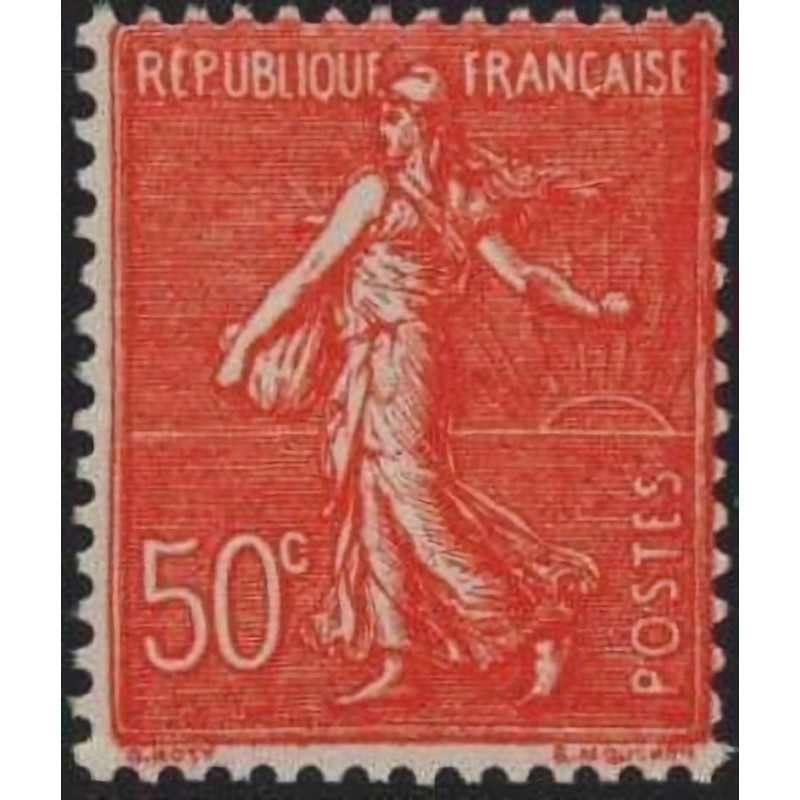 n°198 50c. Semeuse lignée