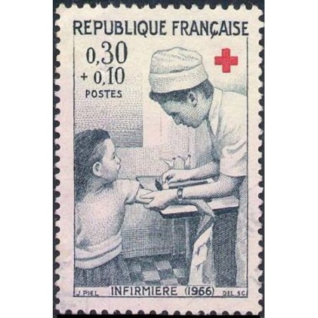 n°1509 0F30+0F10 Croix rouge 1966
