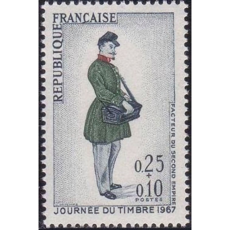 n°1516 0F25+0F10 journée du timbre 1967