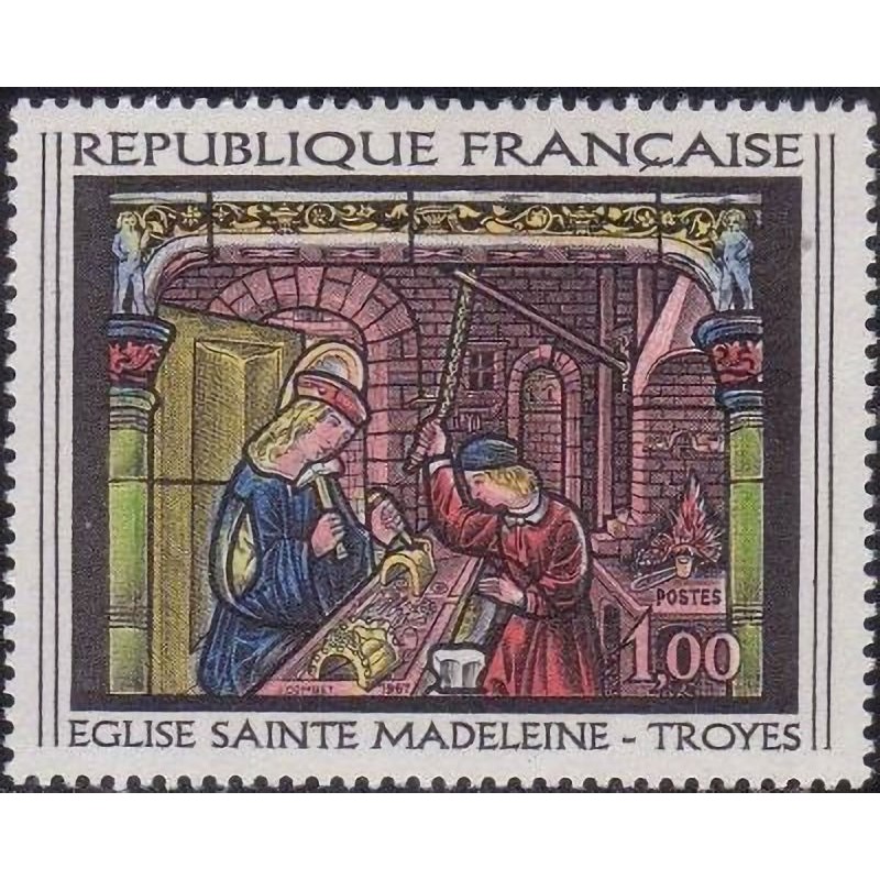 n°1531 1F Vitrail de Troyes