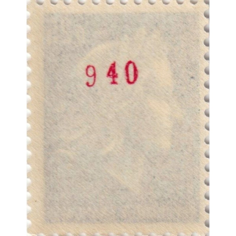 n°1536ab 0F30 Marianne de Cheffer numéro rouge au verso (roulette)
