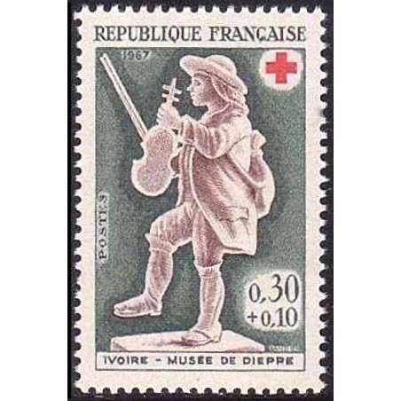 n°1541 0F30+0F10 Croix rouge 1967
