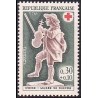n°1541 0F30+0F10 Croix rouge 1967