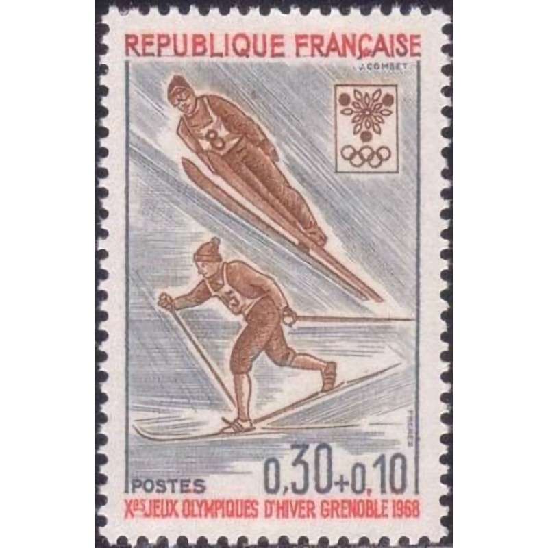 n°1543 0F30+0F10 Jeux olympiques de Grenoble 1968