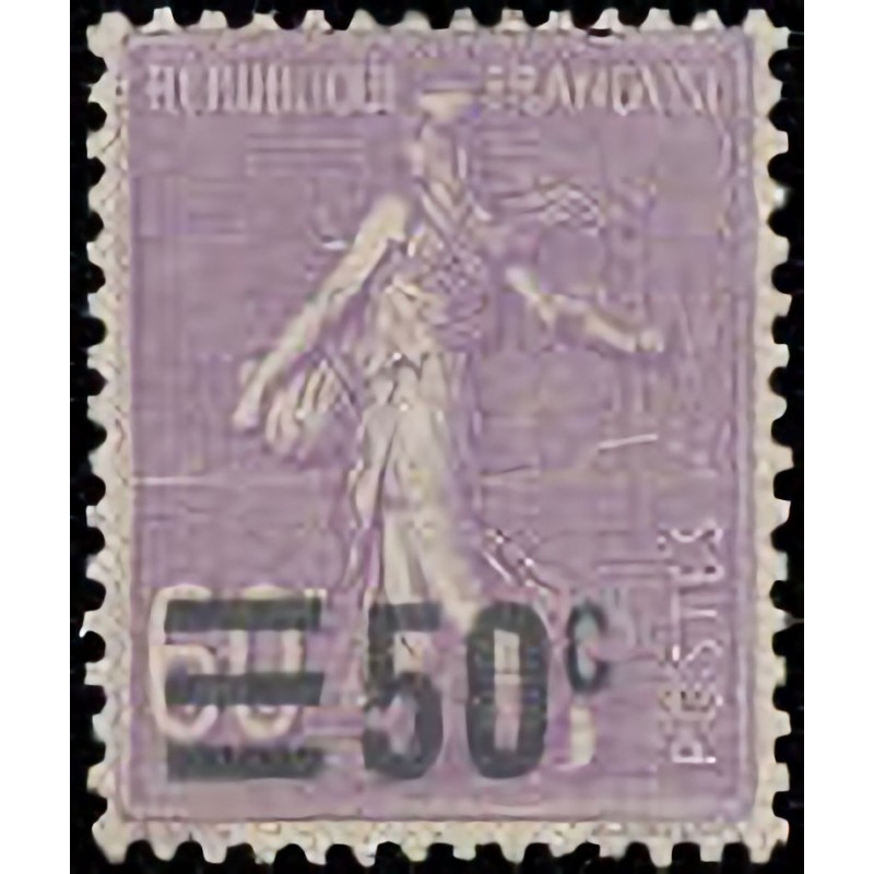 n°223 50c. sur 60c. Semeuse lignée