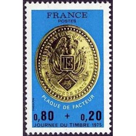 n°1838 0F80+0F20 Journée du timbre 1975