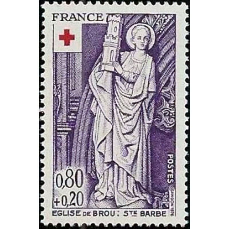n°1910 0F80+0F20 Croix rouge 1976