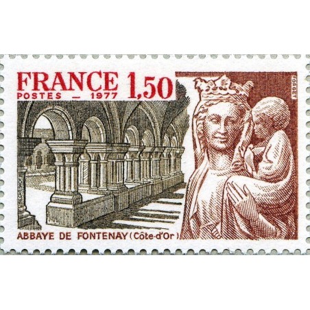 n°1938 1F50 Abbaye de Fontenay