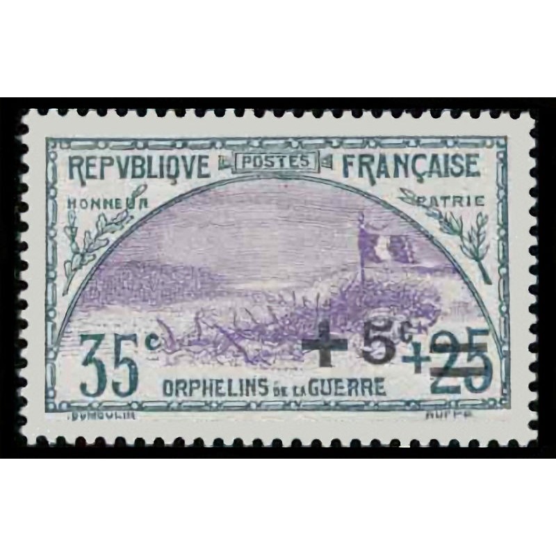 n°166 +5c. sur 35c+25c. Orphelins de guerre
