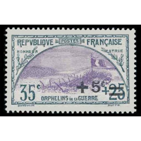 n°166 +5c. sur 35c+25c. Orphelins de guerre
