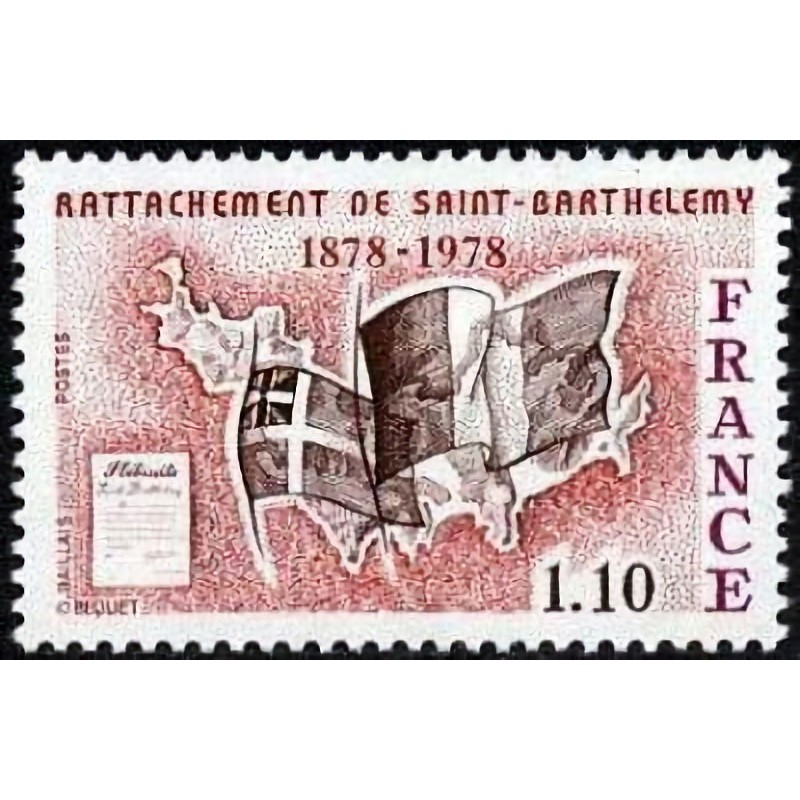 n°1985 1F10 Rattachement de St Barthélémy