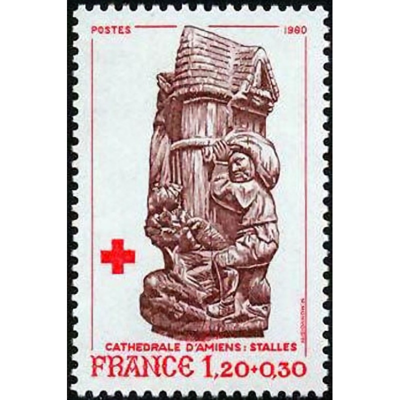 n°2116 1F20+0F30 Croix rouge 1980