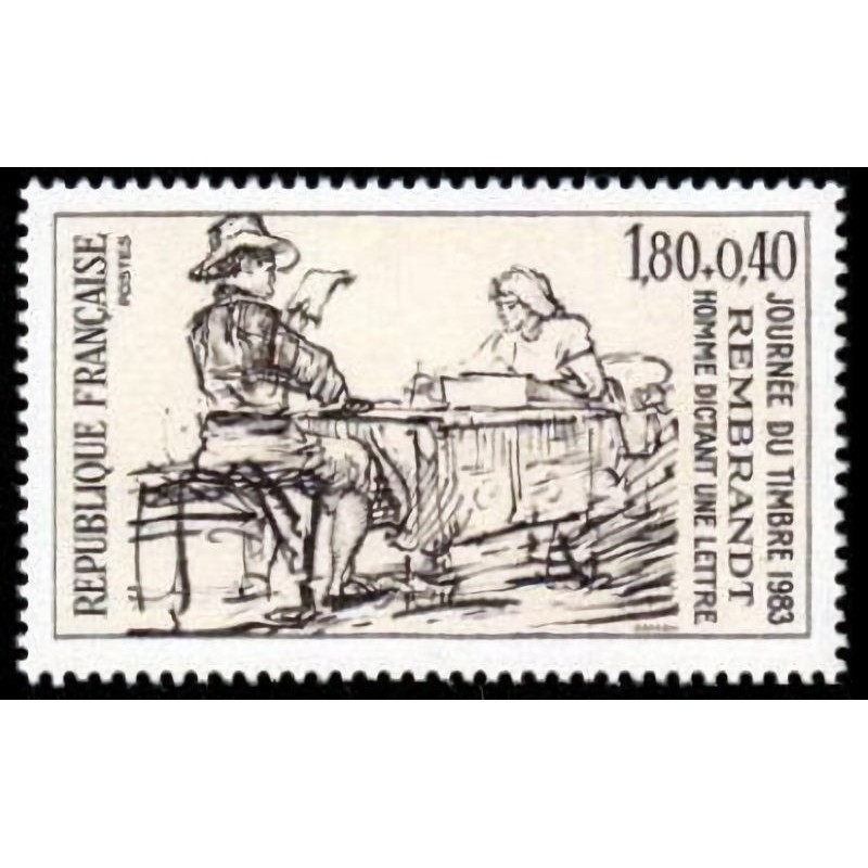 n°2258 1F80+0F40 Journée du timbre 1983