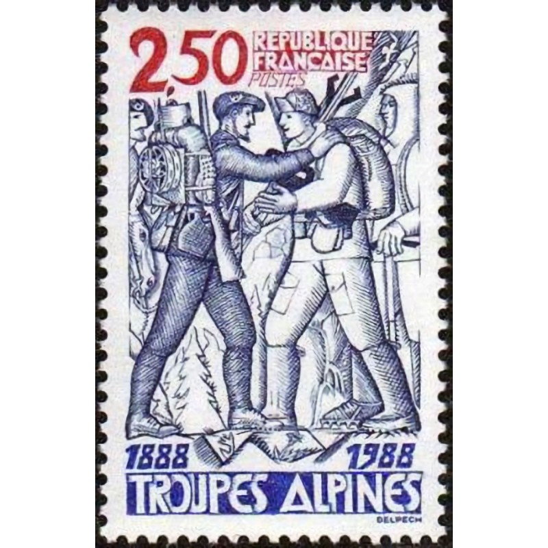 n°2543 2F50 Centenaire des troupes alpines