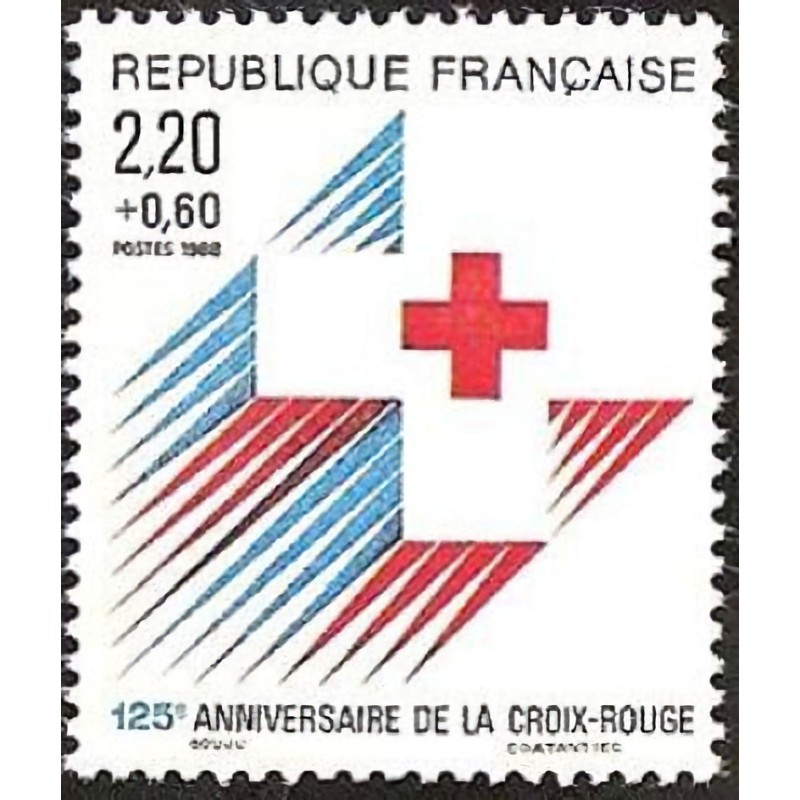 n°2555 2F20+0F60 Croix rouge 1988