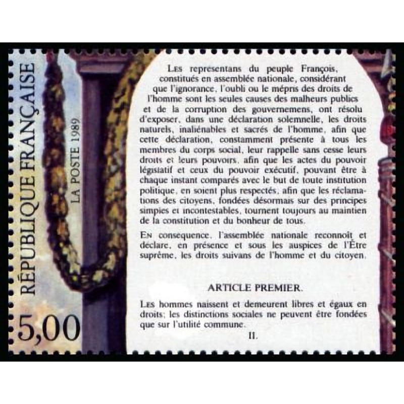 n°2596 5F. Déclaration des droits de l'homme