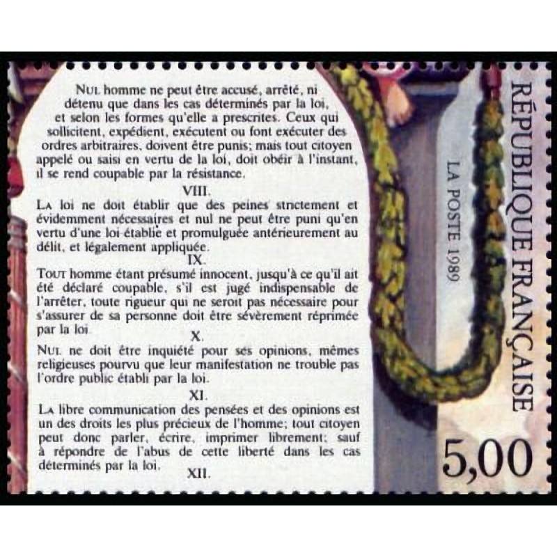 n°2597 5F. Déclaration des droits de l'homme