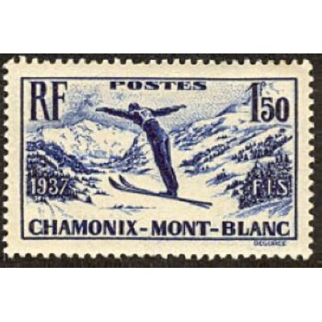 n°334 1F50c Championnats de ski à Chamonix