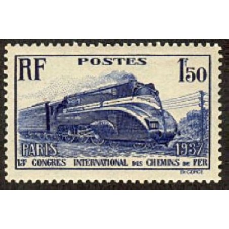 n°340 1F50c. 13ème congrès des chemins de fer