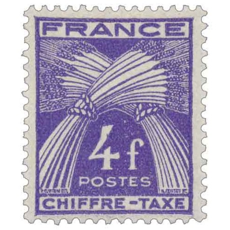 Taxe 74 4F type Gerbes