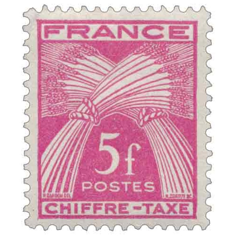 Taxe 75 5F type Gerbes