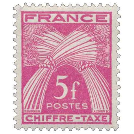 Taxe 75 5F type Gerbes