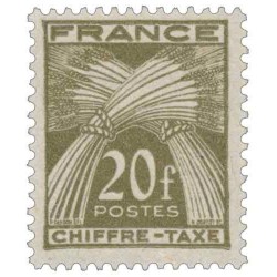 Taxe 77 20F type Gerbes