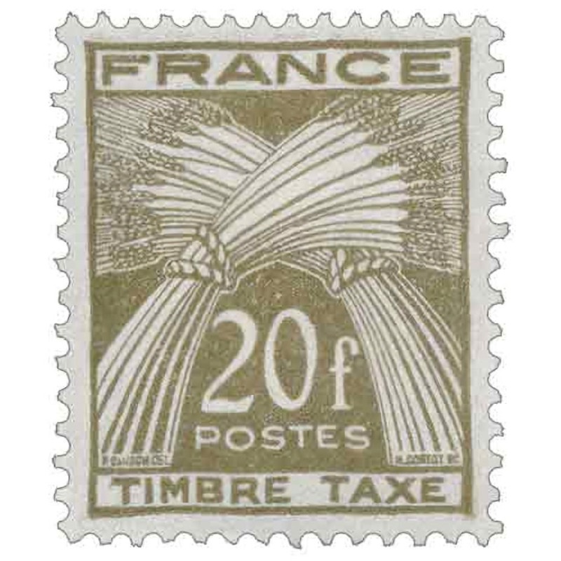 Taxe 87 20F type Gerbes