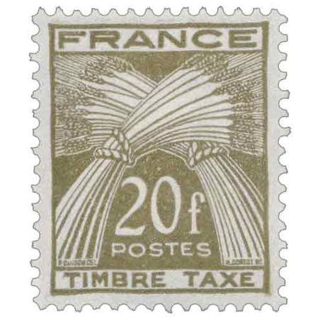 Taxe 87 20F type Gerbes