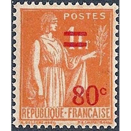 n°359 80c. sur 1F. type Paix