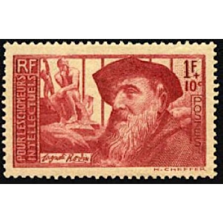 n°384 1F.+10c. Auguste Rodin