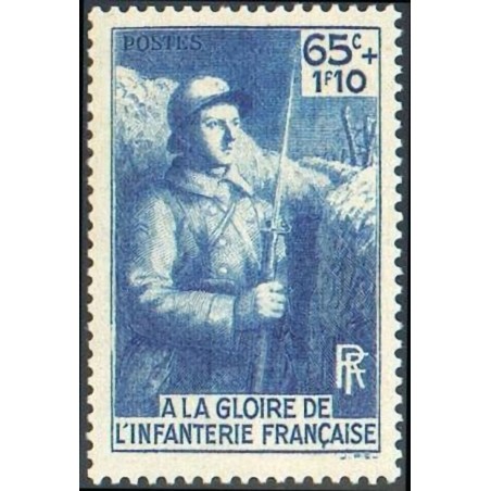 n°387 65c.+1F10c. A la Gloire de l'infanterie