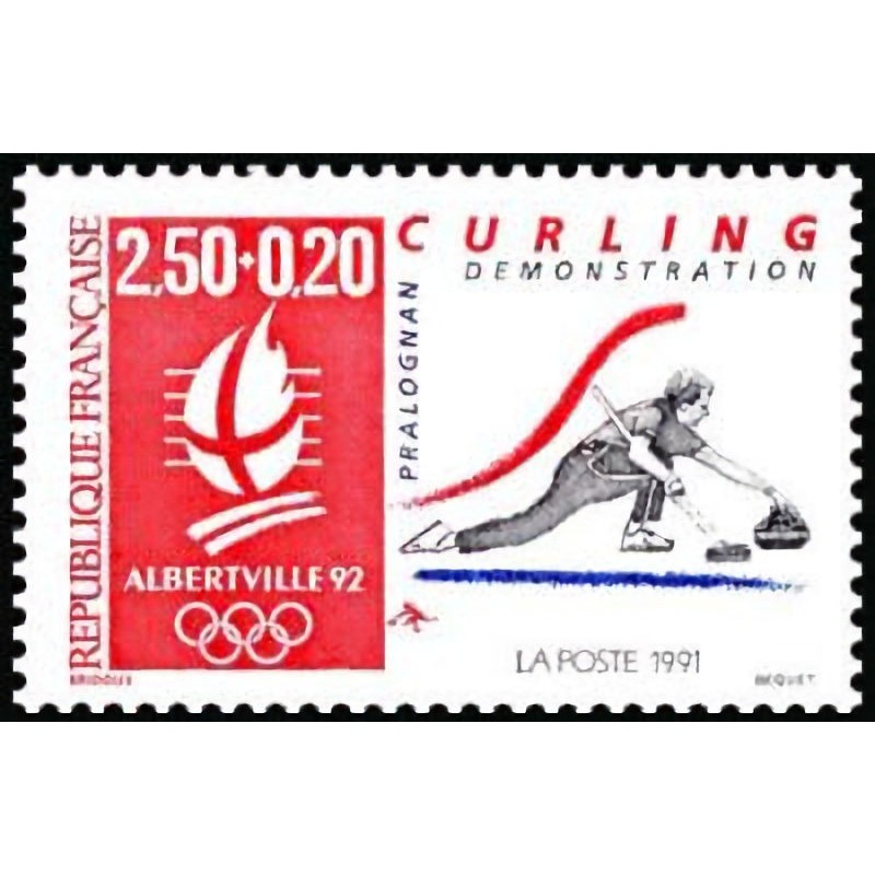 n°2680 2F50+0F20 Jeux olympiques d'Albertville - Curling