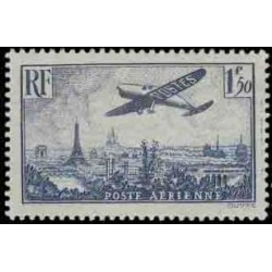 Pa n°9 1F50c. avion survolant Paris